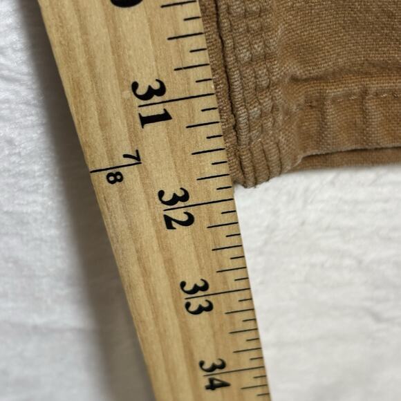 Carhartt Straight Fit Double Knee Dungaree Pants Mens 38x32 Brown 103340 READ - Picture 12 of 16